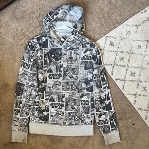 MUST GO Star Wars Black and Gray Graphic Hoodie